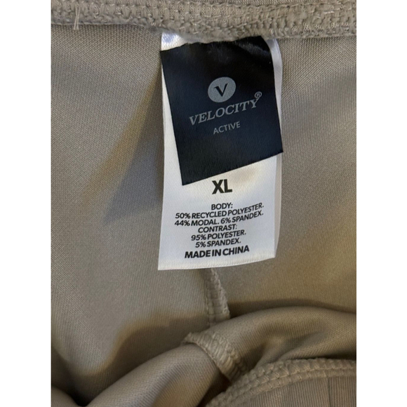 NWT Velocity Active Khaki Cropped Pocket Joggers Pants XL​​​​​ - Picture 5 of 6